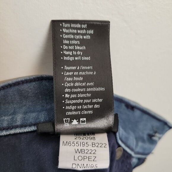 Paige Size 30x32 Federal Slim Straight Jeans Stretch Lopez Blue - Picture 11 of 12